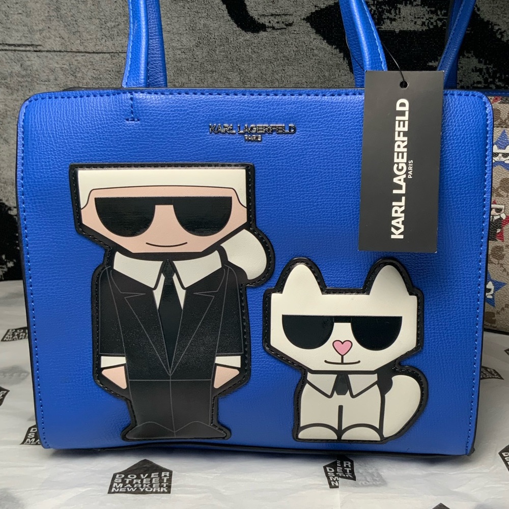 KARL LAGERFELD Maybelle Satchel Crossbody Tote - Royal Blue- BRAND NEW with TAGS